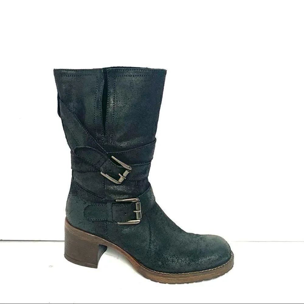 New Bertie Suede Moto Buckle Boots